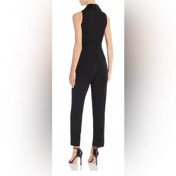 Adrianna Papell Black Satin Trim Jumpsuit - Picture 3 of 7